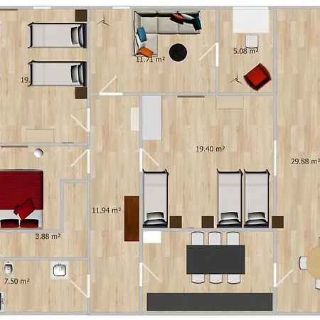 Dd Homes - Haus Im Gruenen - 7 Betten,3 Sz,terrasse,110 Qm Andernach